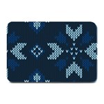 Blue Knitted Texture, Blue Christmas Background, Art Plate Mats 18 x12  Plate Mat