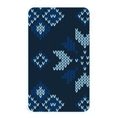 Blue Knitted Texture, Blue Christmas Background, Art Memory Card Reader (rectangular) by kyorashop23