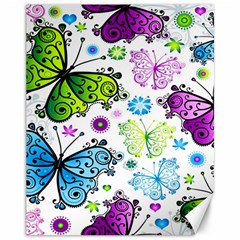 Butterflies, Abstract, Background, Colorful Canvas 11  X 14  by kyorashop23