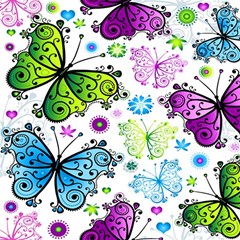 Butterflies, Abstract, Background, Colorful Play Mat (rectangle) by kyorashop23