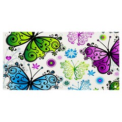 Butterflies, Abstract, Background, Colorful Banner And Sign 4  X 2  by kyorashop23