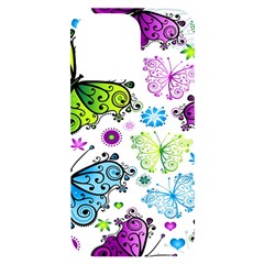 Butterflies, Abstract, Background, Colorful Iphone 14 Pro Max Black Uv Print Case by kyorashop23