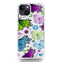 Butterflies, Abstract, Background, Colorful Iphone 14 Tpu Uv Print Case by kyorashop23