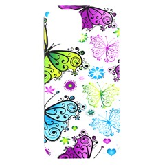 Butterflies, Abstract, Background, Colorful iPhone 15 Plus Black UV Print PC Hardshell Case