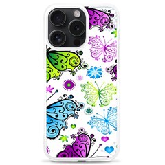 Butterflies, Abstract, Background, Colorful Iphone 15 Pro Max Tpu Uv Print Case