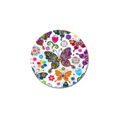 Butterflies, Abstract, Colorful, Floral, Flowers Golf Ball Marker (10 Pack) by kyorashop23