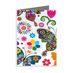 Butterflies, Abstract, Colorful, Floral, Flowers Mini Greeting Cards (Pkg of 8) Right