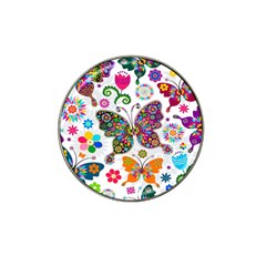 Butterflies, Abstract, Colorful, Floral, Flowers Hat Clip Ball Marker (10 Pack) by kyorashop23