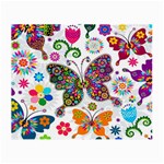 Butterflies, Abstract, Colorful, Floral, Flowers Small Glasses Cloth Front