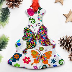 Butterflies, Abstract, Colorful, Floral, Flowers Ornament (christmas Tree) 