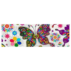 Butterflies, Abstract, Colorful, Floral, Flowers Banner And Sign 12  X 4  by kyorashop23