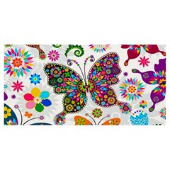 Butterflies, Abstract, Colorful, Floral, Flowers Banner And Sign 8  X 4  by kyorashop23