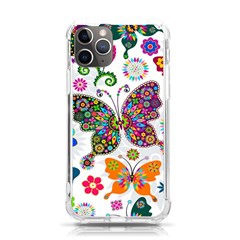 Butterflies, Abstract, Colorful, Floral, Flowers Iphone 11 Pro 5 8 Inch Tpu Uv Print Case by kyorashop23