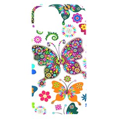 Butterflies, Abstract, Colorful, Floral, Flowers Iphone 15 Black Uv Print Pc Hardshell Case