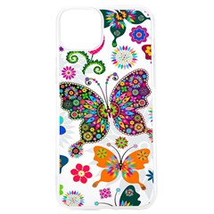 Butterflies, Abstract, Colorful, Floral, Flowers Iphone 15 Pro Tpu Uv Print Case by kyorashop23