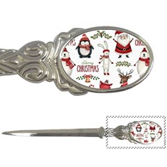 Christmas Characters Pattern, Xmas Backgrounds Letter Opener