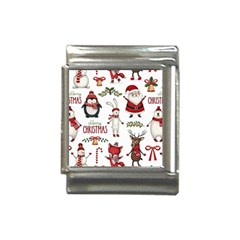 Christmas Characters Pattern, Xmas Backgrounds Italian Charm (13mm) by kyorashop23