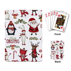 Christmas Characters Pattern, Xmas Backgrounds Playing Cards Single Design (rectangle)