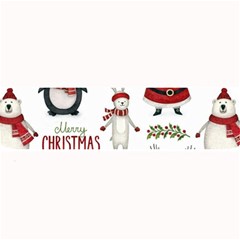 Christmas Characters Pattern, Xmas Backgrounds Large Bar Mat