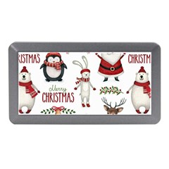 Christmas Characters Pattern, Xmas Backgrounds Memory Card Reader (mini) by kyorashop23