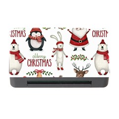 Christmas Characters Pattern, Xmas Backgrounds Memory Card Reader With Cf by kyorashop23