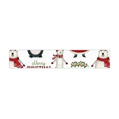 Christmas Characters Pattern, Xmas Backgrounds Premium Plush Fleece Scarf (mini) by kyorashop23