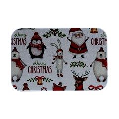 Christmas Characters Pattern, Xmas Backgrounds Open Lid Metal Box (silver)   by kyorashop23