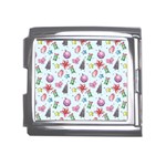 Christmas Decorations Pattern, Xmas Backgrounds Mega Link Italian Charm (18mm) Front