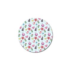 Christmas Decorations Pattern, Xmas Backgrounds Golf Ball Marker by kyorashop23