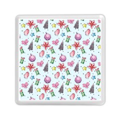 Christmas Decorations Pattern, Xmas Backgrounds Memory Card Reader (square) by kyorashop23