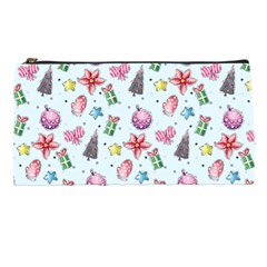 Christmas Decorations Pattern, Xmas Backgrounds Pencil Case by kyorashop23