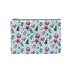 Christmas Decorations Pattern, Xmas Backgrounds Cosmetic Bag (medium) by kyorashop23