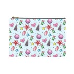 Christmas Decorations Pattern, Xmas Backgrounds Cosmetic Bag (Large) Front