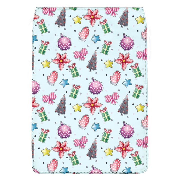 Christmas Decorations Pattern, Xmas Backgrounds Removable Flap Cover (L)