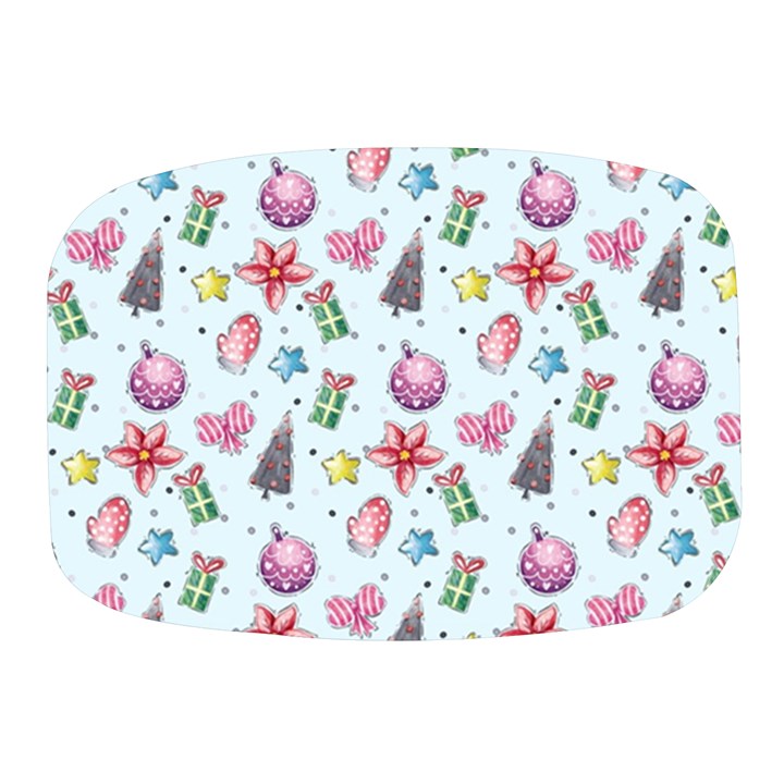 Christmas Decorations Pattern, Xmas Backgrounds Mini Square Pill Box