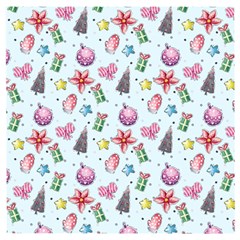 Christmas Decorations Pattern, Xmas Backgrounds Wooden Puzzle Square