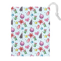 Christmas Decorations Pattern, Xmas Backgrounds Drawstring Pouch (5xl)