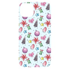 Christmas Decorations Pattern, Xmas Backgrounds Iphone 14 Plus Black Uv Print Case by kyorashop23