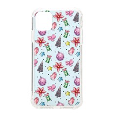 Christmas Decorations Pattern, Xmas Backgrounds Iphone 11 Tpu Uv Print Case by kyorashop23