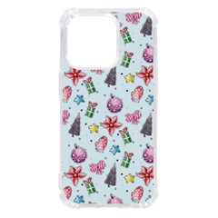 Christmas Decorations Pattern, Xmas Backgrounds Iphone 14 Pro Tpu Uv Print Case by kyorashop23