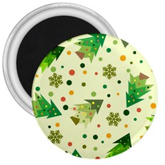 Christmas Pattern Background Seamless 3  Magnets