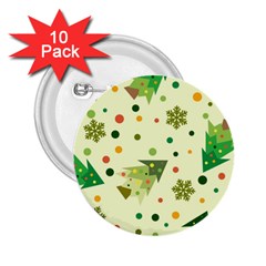 Christmas Pattern Background Seamless 2.25  Buttons (10 pack) 