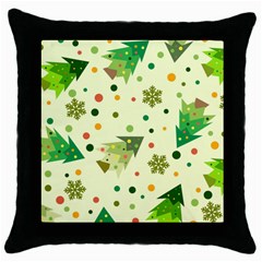 Christmas Pattern Background Seamless Throw Pillow Case (Black)