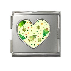 Christmas Pattern Background Seamless Mega Link Heart Italian Charm (18mm)