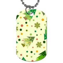 Christmas Pattern Background Seamless Dog Tag (Two Sides)