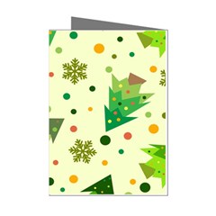 Christmas Pattern Background Seamless Mini Greeting Cards (pkg Of 8)