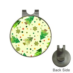 Christmas Pattern Background Seamless Hat Clips with Golf Markers