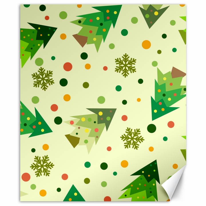 Christmas Pattern Background Seamless Canvas 8  x 10 