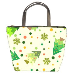 Christmas Pattern Background Seamless Bucket Bag