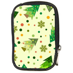 Christmas Pattern Background Seamless Compact Camera Leather Case by kyorashop23